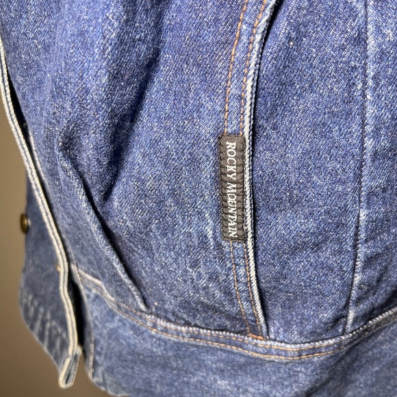 Rocky Mountain Jeans Denim Duster Jacket 90s EUC size M to L Made in USA - Picture 7 of 10